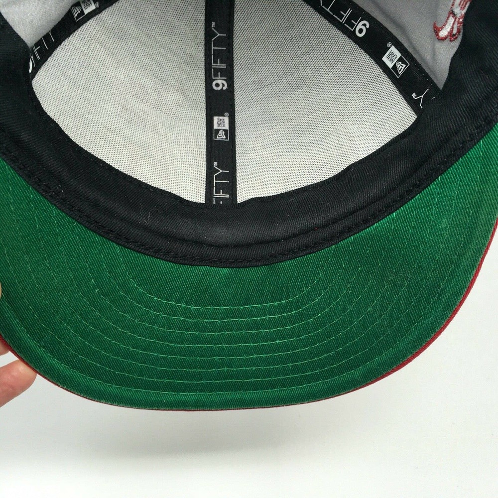 Chicago Bulls Windy City Baseball Cap NBA Gray Red New Era Size M/L Snapback Hat - Picture 10 of 12